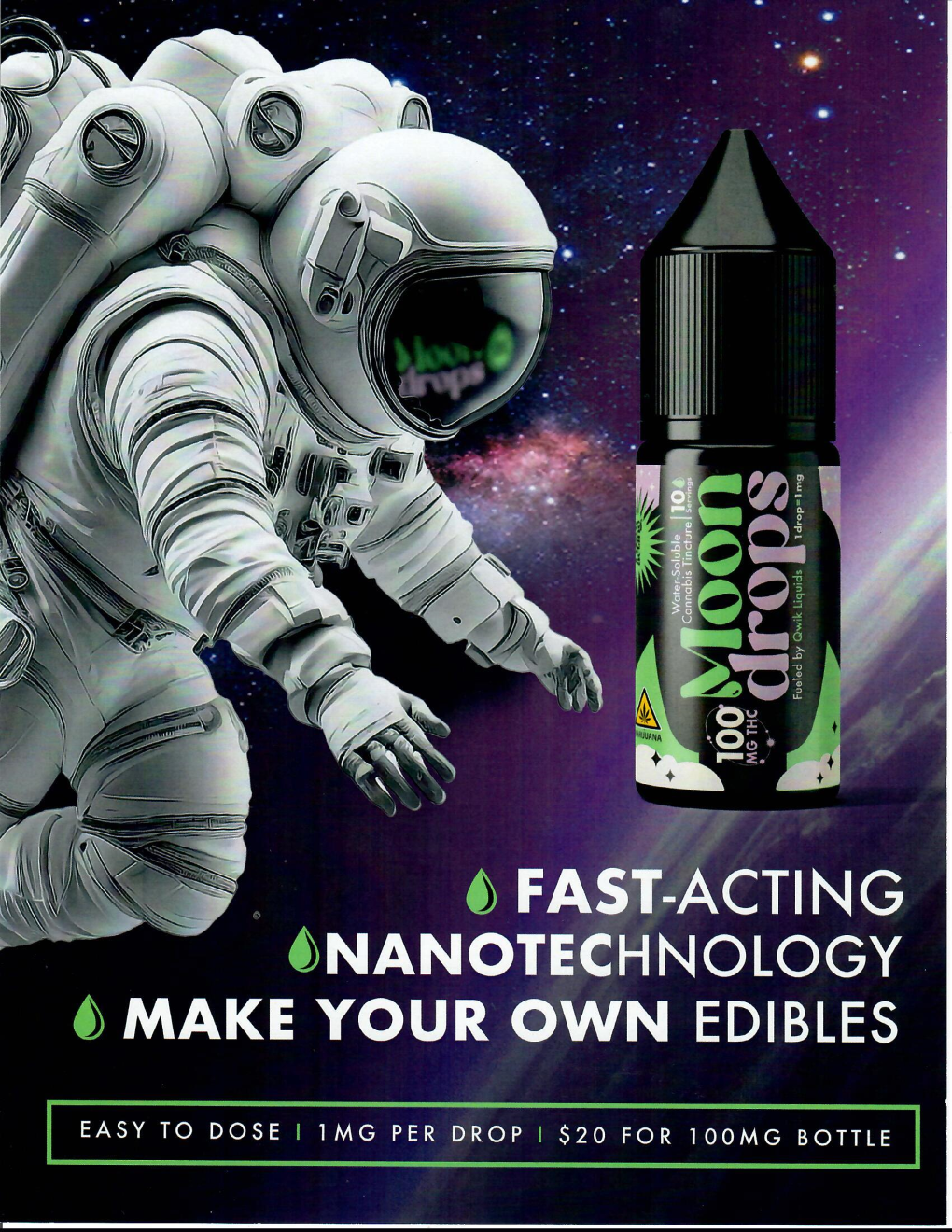 Moon Drops (Fast Acting Tincture oil) 98.40 mg THC
