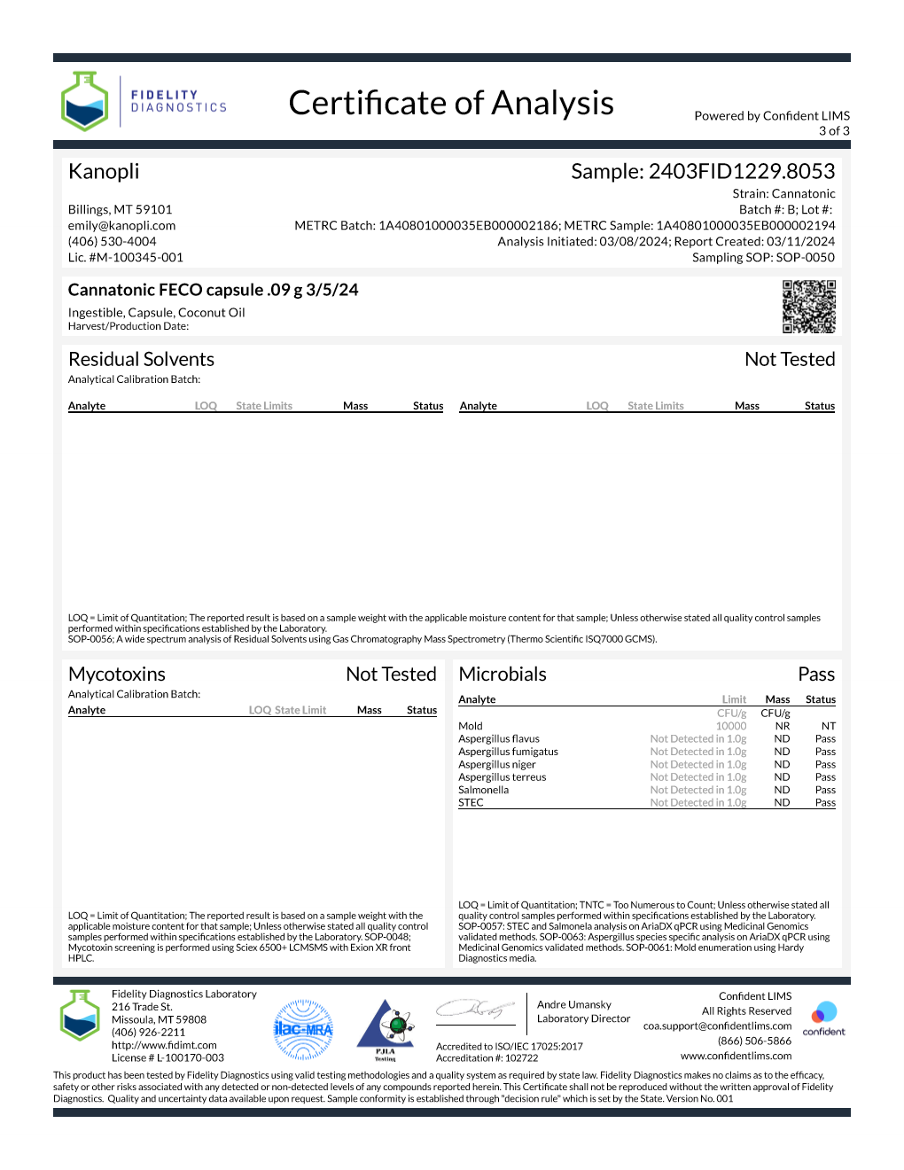 Cannatonic FECO capsules x 30